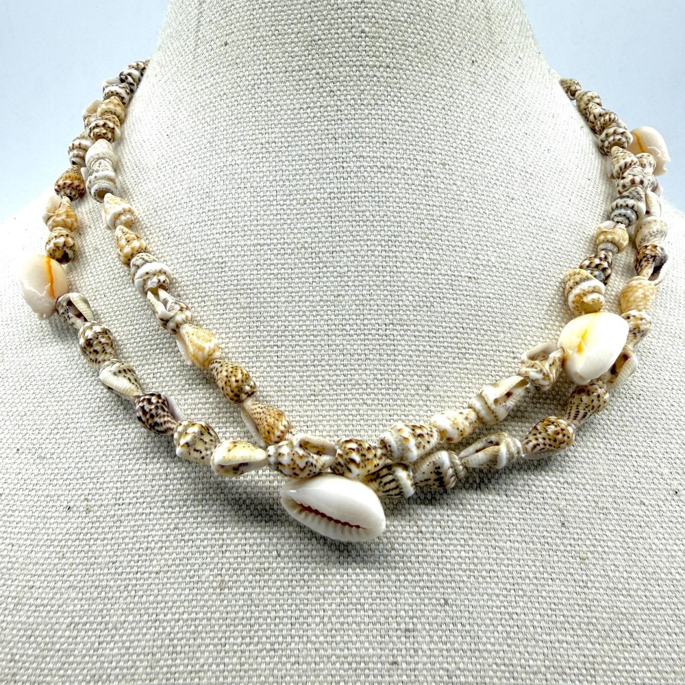 Bohemian Shell Layered Necklace - Beachy Statement Jewelry Gift for Her